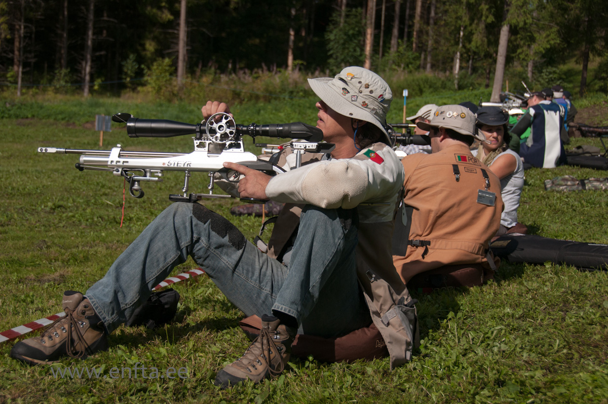 In front Miguel Santos, Steyr LG 110 Field Target, March Tactical 10-60x52